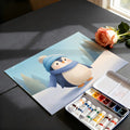 Winter Penguin Character Mural Wallpaper — Whimsical Holiday Scene Mural Wallpaper - room preview 03