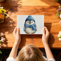 Baby Penguin Mural Wallpaper — Whimsical Winter Illustration Mural Wallpaper - room preview 03