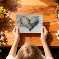 Scribbled Heart Sketch Mural Wallpaper — Minimalist Line Art Mural Wallpaper - room preview 03