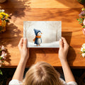 Winter Penguin Woodland Mural Wallpaper — Whimsical Snowy Scene Mural Wallpaper - room preview 03