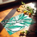 Teal Willow Branch Mural Wallpaper — Artistic Botanical Illustration Mural Wallpaper - room preview 03