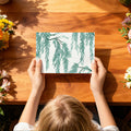 Cascading Willow Branch Mural Wallpaper — Minimalist Botanical Art Mural Wallpaper - room preview 03