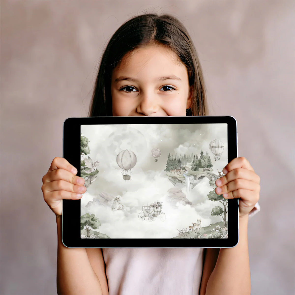 Floating Islands Storybook Mural Wallpaper — Whimsical Fantasy Mural Wallpaper - room preview 03