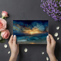 Cosmic Sunset Ocean Mural Wallpaper — Dreamy Seascape Wall Art Mural Wallpaper - room preview 03