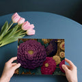 Gothic Peony & Bird Mural Wallpaper — Dark Academia Floral Pattern Mural Wallpaper - room preview 03