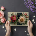 Vintage Peony Botanical Study Mural Wallpaper — Antique Aesthetic Mural Wallpaper - room preview 03