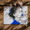Fashion Sketch Portrait Mural Wallpaper — Minimalist Ink Illustration Mural Wallpaper - room preview 03
