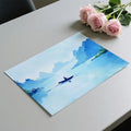 Lone Boat Lake Mural Wallpaper — Impressionist Oil Painting Style Mural Wallpaper - room preview 03