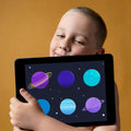 Cosmic Solar System Mural Wallpaper — Playful Planet Illustration Mural Wallpaper - room preview 03