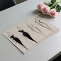 Haute Couture Sketch Mural Wallpaper — Minimalist Fashion Line Art Mural Wallpaper - room preview 03