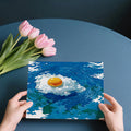 Fried Egg Water Splash Mural Wallpaper —Quirky Pop Art Design Mural Wallpaper - room preview 03
