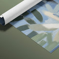 Abstract Painted Brushstroke Mural Wallpaper in Blue and Green Mural Wallpaper - room preview 03