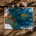 Submerged Dreamer with Goldfish Mural Wallpaper — Artistic Surrealism Mural Wallpaper - room preview 03