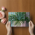 Palm Leaves Striped Mural Wallpaper —Pop Art Geometric Design Mural Wallpaper - room preview 03