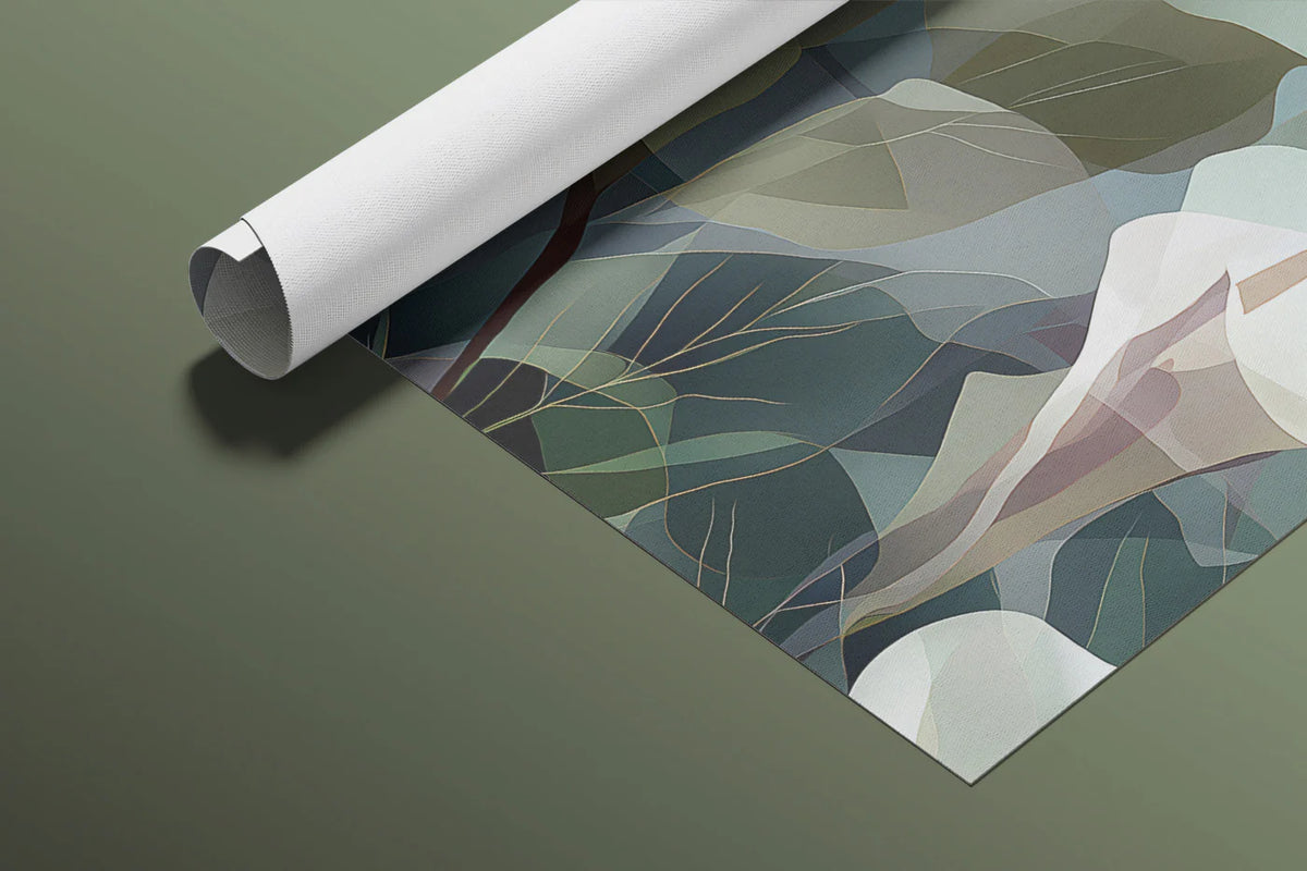 Calla Lily Botanical Mural Wallpaper — Moody Floral Wall Art Mural Wallpaper - room preview 03