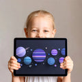Celestial Planets Mural Wallpaper — Paper Cut Galaxy Style Mural Wallpaper - room preview 03