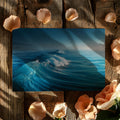 Ocean Wave Oil Painting Mural Wallpaper — Coastal Art Decor Mural Wallpaper - room preview 03