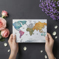 World Map Geographic Mural Wallpaper — Modern Educational Decor Mural Wallpaper - room preview 03