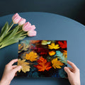 Autumn Leaves Oil Painting Mural Wallpaper — Impressionistic Art Mural Wallpaper - room preview 03