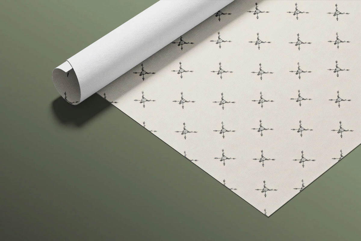 Minimalist Crossed Arrow Mural Wallpaper — Western Desert Motif Mural Wallpaper - room preview 03