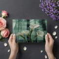 Calla Lily Forest Mural Wallpaper — Abstract Green Floral Art Mural Wallpaper - room preview 03