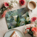 Calla Lily Geometric Mural Wallpaper — Modern Floral Art Mural Wallpaper - room preview 03
