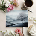 Minimalist Rolling Hills Mural Wallpaper — Calm Landscape Design Mural Wallpaper - room preview 03