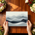 Minimalist Landscape Mural Wallpaper — Zen Mountain Hillscape Mural Wallpaper - room preview 03