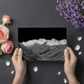 Topographic Mountain Line Art Mural Wallpaper — Monochrome Horizon Mural Wallpaper - room preview 03