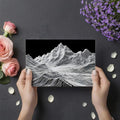 Wireframe Mountain Mural Wallpaper — Modern Topographic Design Mural Wallpaper - room preview 03
