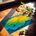 Floating Lotus Leaf Mural Wallpaper — Surreal Lake Waterscape Mural Wallpaper - room preview 03