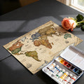Antique World Map Mural Wallpaper — Vintage Cartography Print Mural Wallpaper - room preview 03