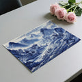 Cobalt Blue Chinoiserie Landscape Mural Wallpaper - room preview 03