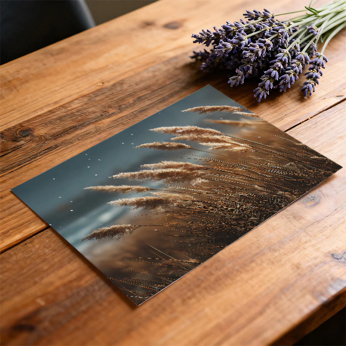 Coastal Reed Grass Mural Wallpaper — Soft Windswept Nature Design Mural Wallpaper - room preview 03