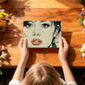 Minimalist Female Portrait Mural Wallpaper in Ink Sketch Style Mural Wallpaper - room preview 03