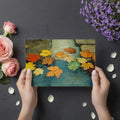 Autumn Maple Leaf Water Mural Wallpaper — Seasonal Nature Decor Mural Wallpaper - room preview 03