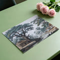 Colonial Tropical Village Mural Wallpaper — Vintage Illustration Mural Wallpaper - room preview 03
