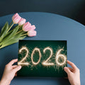 2026 Sparkler Light Mural Wallpaper — Festive Dark Green Wall Art Mural Wallpaper - room preview 03