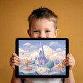 Fantasy Castle Theme Park Mural Wallpaper — Whimsical Storybook Art Mural Wallpaper - room preview 03