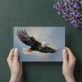 Soaring Bald Eagle Mural Wallpaper — Expressive Oil Painting Style Mural Wallpaper - room preview 03