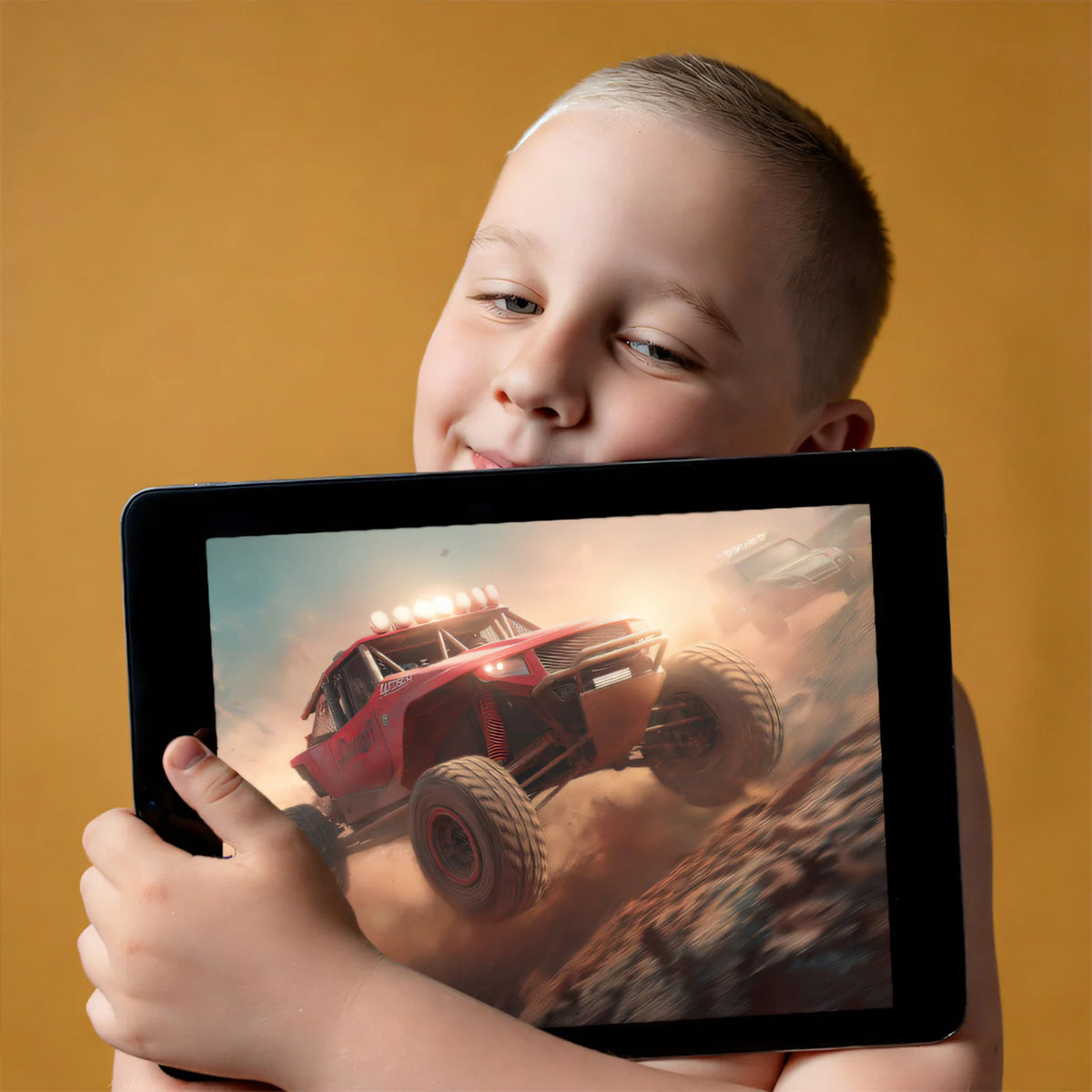 Desert Off-Road Rally Mural Wallpaper — Cinematic Racing Action Mural Wallpaper - room preview 03