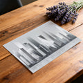 Monochrome Futuristic Skyline Mural Wallpaper — Modern Urban Decor Mural Wallpaper - room preview 03