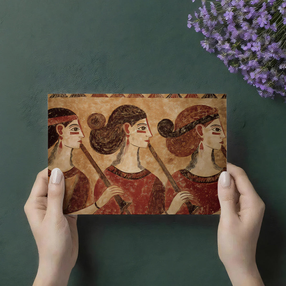 Ancient Egyptian Musicians Mural Wallpaper — Vintage Cultural Art Mural Wallpaper - room preview 03