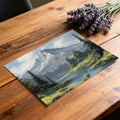 Snow-Dusted Alpine Peak Mural Wallpaper in Impressionist Style Mural Wallpaper - room preview 03