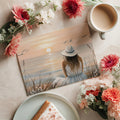 Coastal Sunset Dream Mural Wallpaper — Soft Painted Beach Landscape Mural Wallpaper - room preview 03
