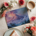 Ethereal Alpine Sunset Mural Wallpaper — Impressionistic Mountain Mural Wallpaper - room preview 03
