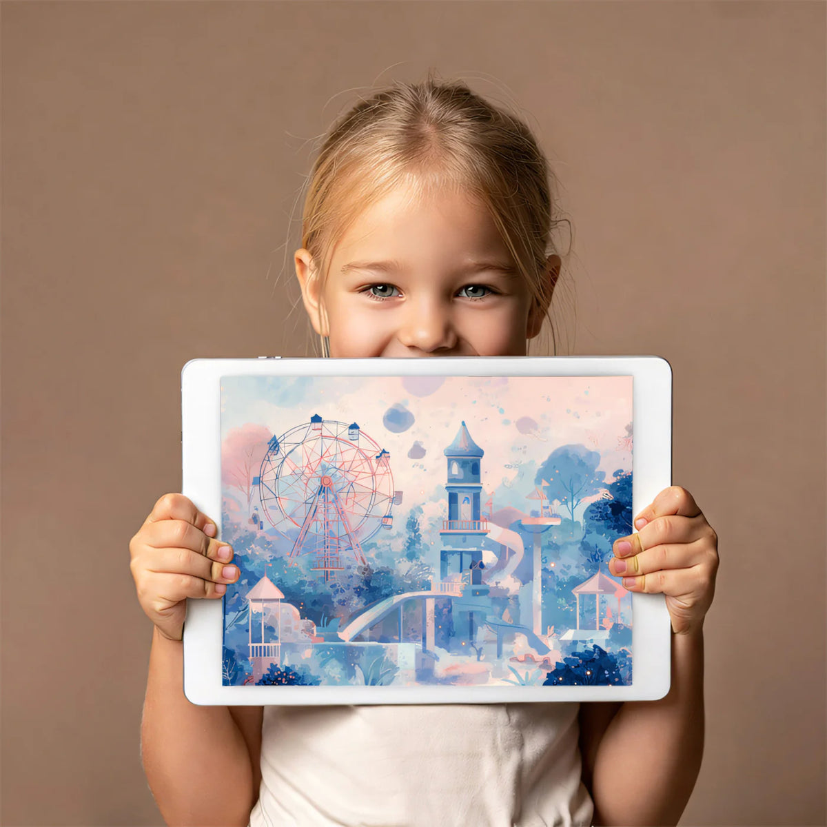 Fantasy Carnival Forest Mural Wallpaper — Whimsical Watercolor Art Mural Wallpaper - room preview 03