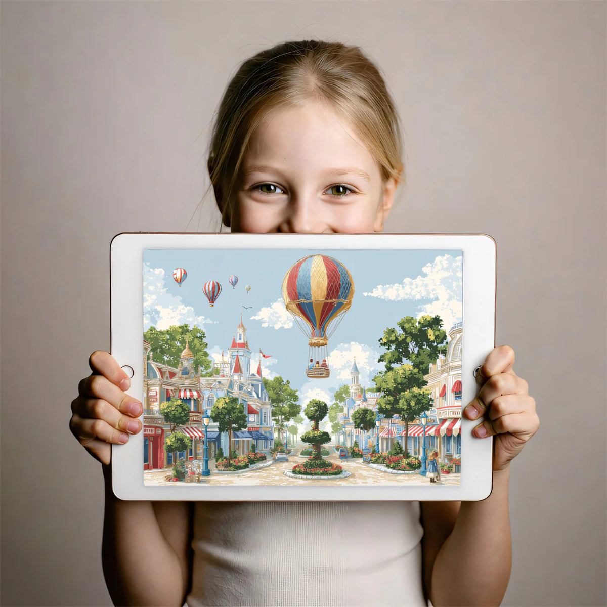 Victorian Townscape Mural Wallpaper — Whimsical Fantasy Adventure Mural Wallpaper - room preview 03