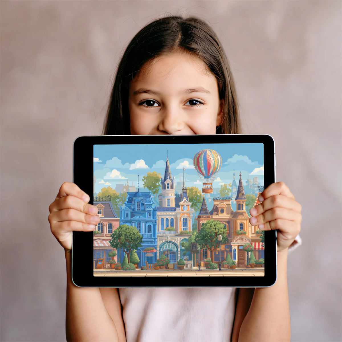 European Village Street Mural Wallpaper in Storybook Colors Mural Wallpaper - room preview 03