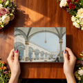 Grand European Portico Mural Wallpaper — Architectural Sketch Art Mural Wallpaper - room preview 03